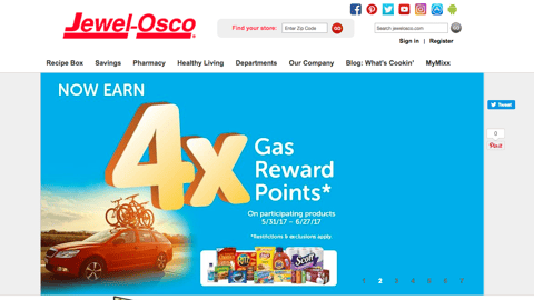 Jewel-Osco '4X Gas Rewards Points' Carousel Ad